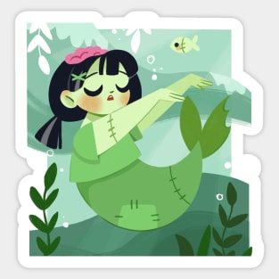 Zombie Mermaid Sticker